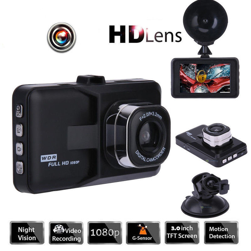 Mini Driving Recording HD 1080p Driving Recorder Night Vision Recording Dash Cam Black